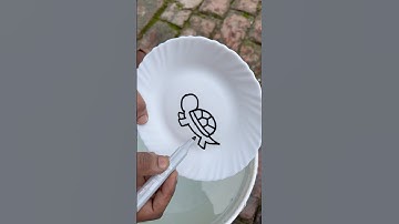 How to draw turtle 🐢 with 3 Number #art #shorts