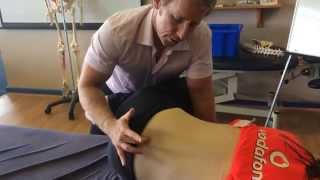 Palpation assessment and 'SIMS' treatment for a nutated sacral torsion - R-on-R or a L-on-L