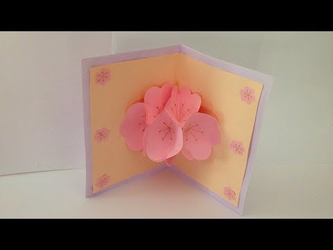 折り紙の花 ポップアップカードの簡単な作り方 Youtube