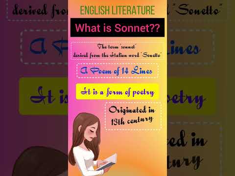 वीडियो: कविता में सॉनेट क्या है?