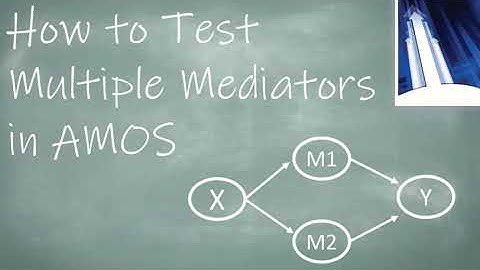 How to Test Multiple Mediators using AMOS (Structural Equation Modeling)