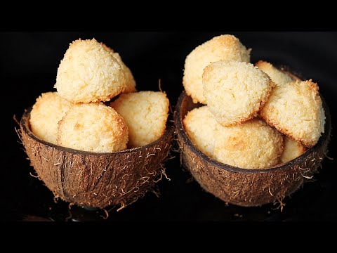 БЕЗ МУКИ: Печенье КОКОСАНКА 🥥 Кокосовое печенье Чунга-Чанга - проще не бывает | Coconut cookie