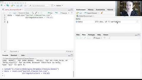 Loading data for time series decomposition