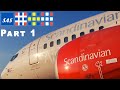 SAS Scandinavian Boeing 737 part1 Bergen Oslo Molde