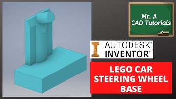 LEGO CAR Easy Autodesk Inventor Tutorial Steering Wheel Base (Lego Piece 4)