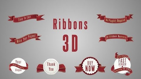 3D Ribbon After Effects Templates