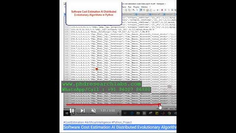 Software Cost Estimation AI Distributed Evolutionary Algorithm PYTHON PROJECT