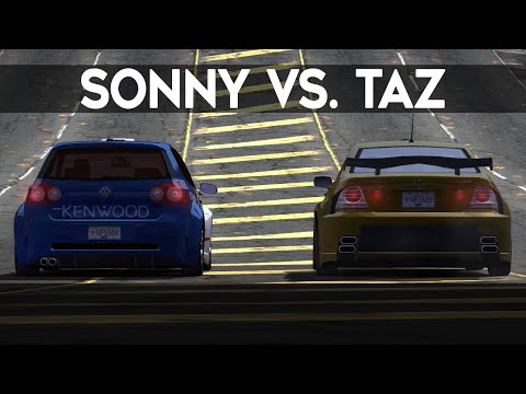 NFS Most Wanted Volkswagen Golf GTI Sonny Vs Lexus IS 300 Taz