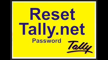 Reset Tally.net password || Change Tally.net password || nict computer