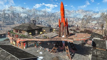 Fallout 4 - RED ROCKET TRUCK STOP 2.0 - Settlement build tour - NO MODS