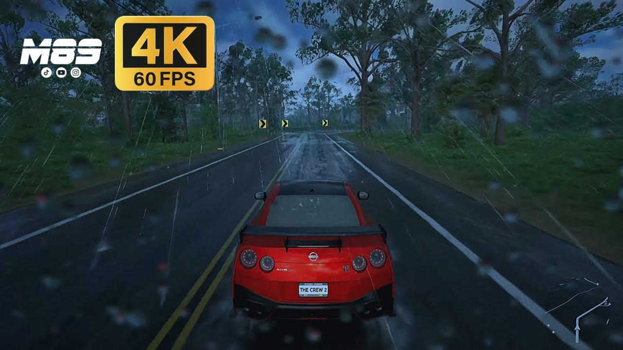 [4K] Oneheart & Reidenshi - Snowfall | Rain Drive | Nissan GTR R35 # ...