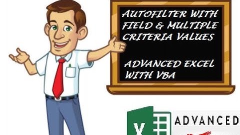 AutoFilter With Field & Multiple Criteria Values | Advanced Excel | Excel VBA | When ExcelisAdvanceD
