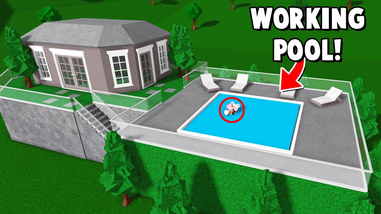How To Make A Working Pool On Any Floor In Bloxburg Roblox Youtube - how to make a pool roblox