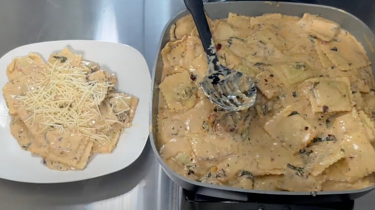 How to make Black Bean Alfredo Ravioli… (Ravioli) YouTube