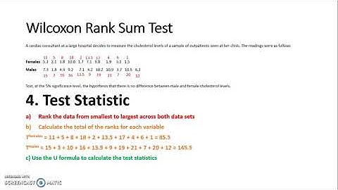 Distribution Free Hypothesis Testing: Wilcoxon Rank Sum Test Example (A)