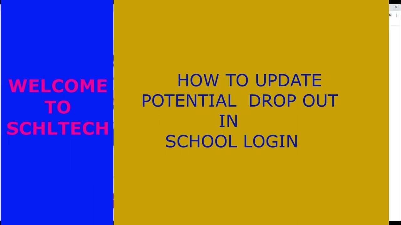 UPDATE POTENTIAL DROPOUT IN EMIS SCHOOL LOGIN YouTube
