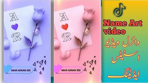 Most Trending Tiktok Heart & Arrow Name Art Status Editing | Whatsapp Trending Status Tutorial 2022