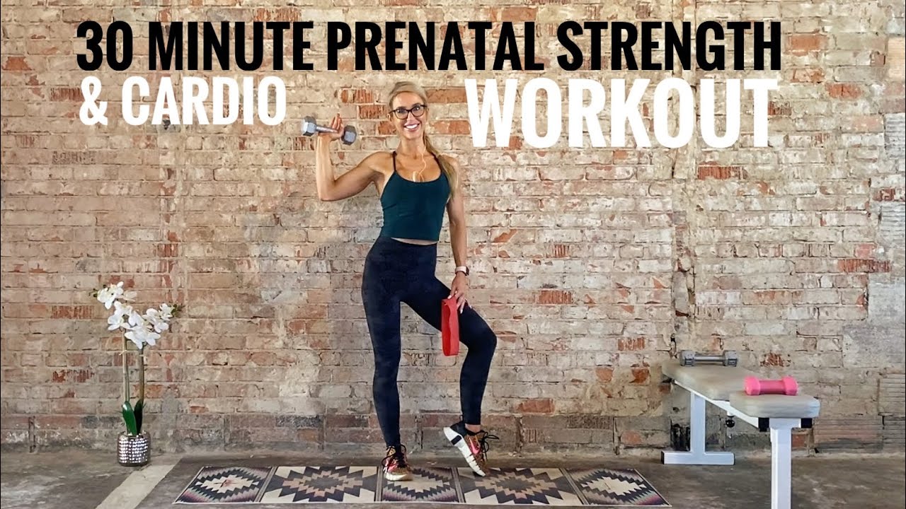 30 Minute Prenatal Strength & Cardio Workout | Intermediate - Advanced