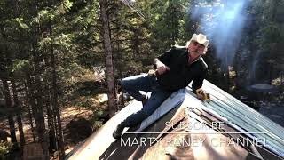 Marty Raney's Behind-the-Scenes Footage while Working to Repair a Roof on an Idaho Homestead
