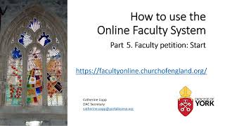 Using the OFS   Part 5 Faculty petition   Start   (updated July 2022)