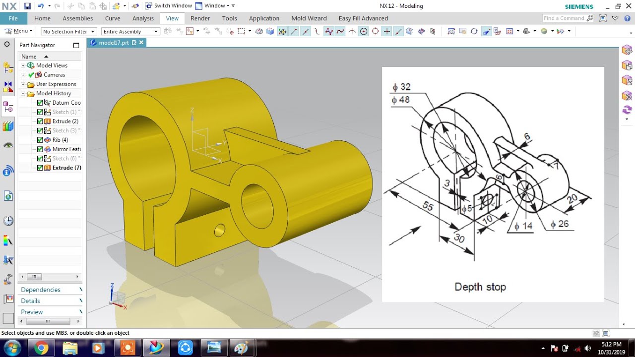 #NX CAD #TUTORIAL 4.7 - YouTube