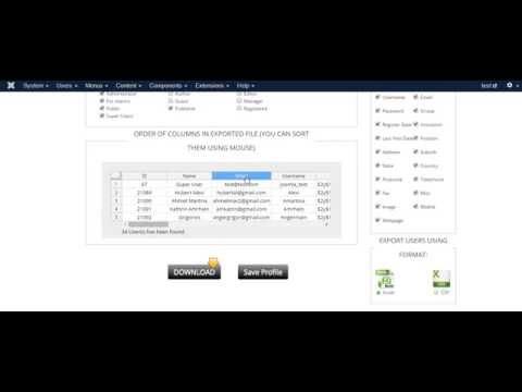 Export Joomla Users