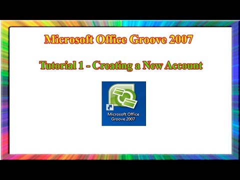 Microsoft Groove 2007 - how to create new account in groove 2007