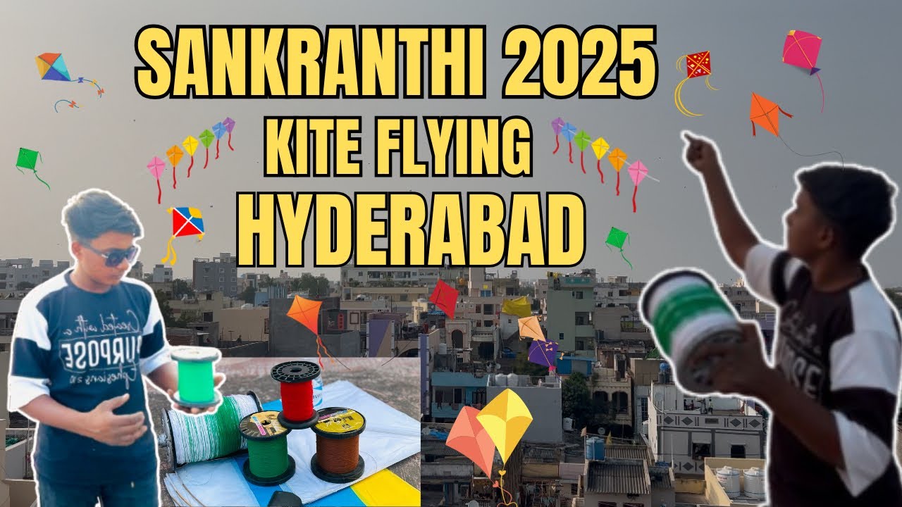 Kite flying Festival Hyderabad  2025 🥳|| Sankkranthi 2025 Hyderabad 🥳🥳
