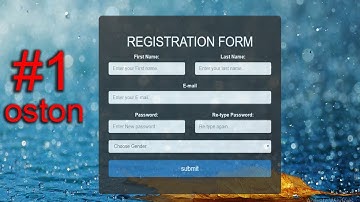How to create a Registration Form - HTML,CSS & BOOTSTRAP #1