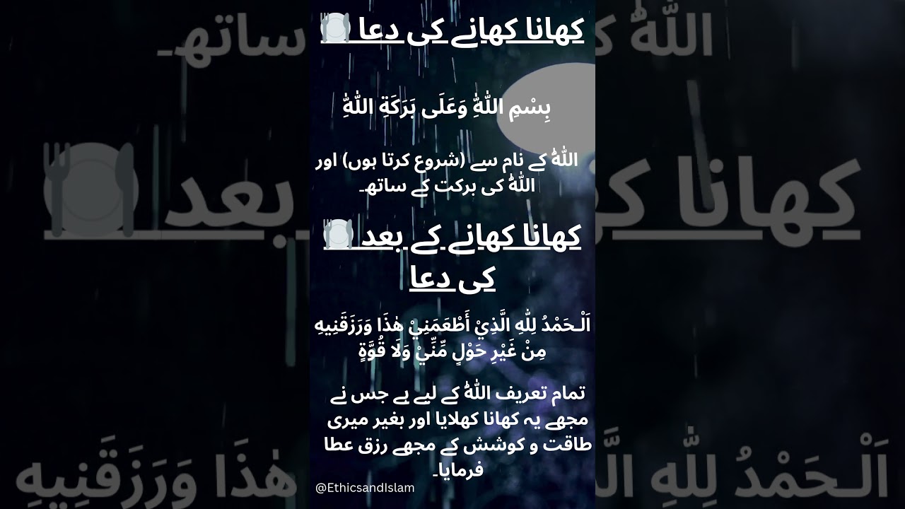 Dua before and After Meal 