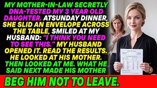 My Mother-in-Law DNA Tested My Daughter to Destroy Me—What My Husband Said Made Her Beg.