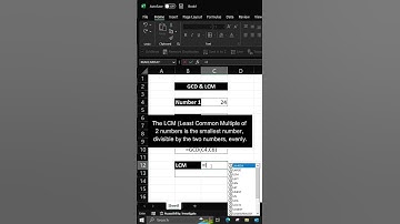 GCD & LCM in Excel  #excel #tutorial #asmr #shortvideos #gcd #lcm #lcm_and_hcf #number #function