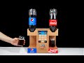 How to Make Coca Cola and Pepsi Fountain Machine from Cardboard at Home