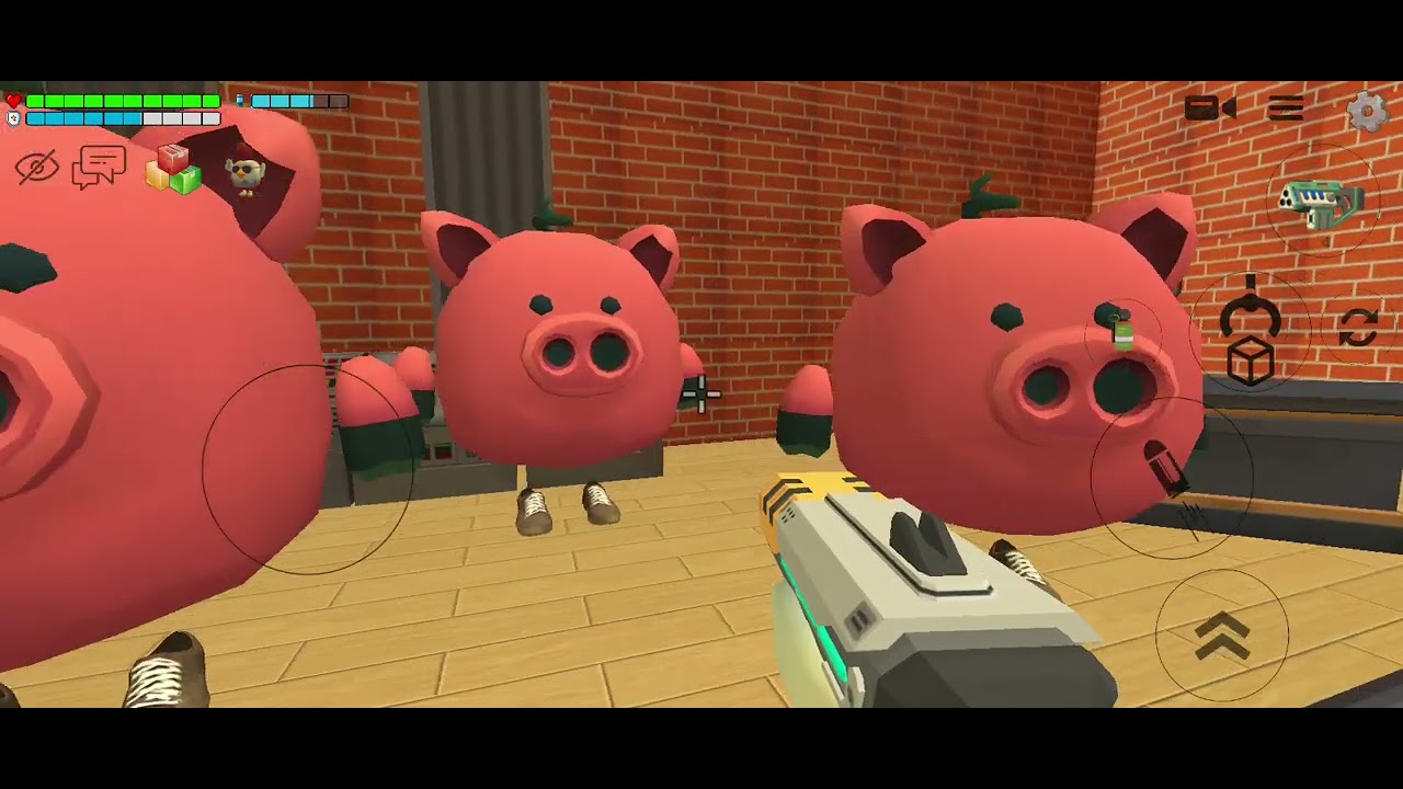 Chicken gun stick três porquinhos quer pegar as galinhas você vai me proteger a gente? 😵😵😵😵😵😵😵😵😵😵