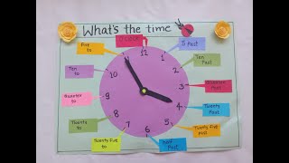 Clock Time tlm |Math working model |How to make clock /Watch|Math tlm time | screenshot 4
