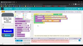 Creating A Database From User Input In App Lab On Codeorg