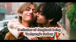 8 minutes of Jungkook being Taehyung's fanboy