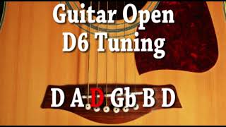 Guitar Open D6 Tuning D A D Gb B D