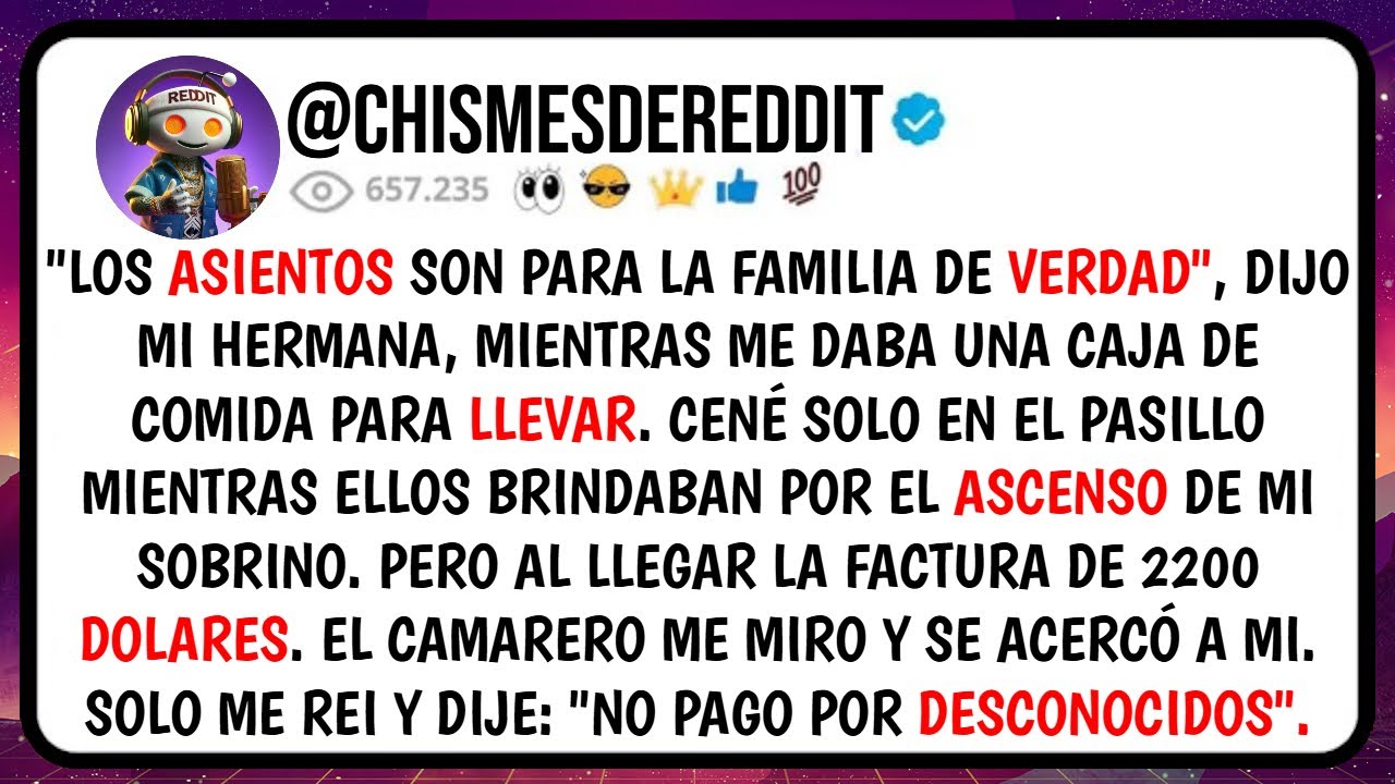 Los ASIENTOS Son para La Familia de VERDAD