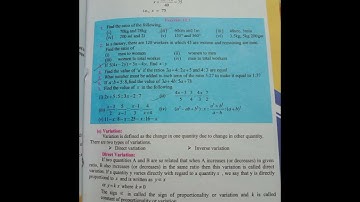 Class 10th Mathematics | Unit 18 |VARIATIONS | Exercise 18.1 |Road to success