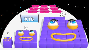 Growing Cubes to Max Level - NUMBER BLOCK 3D RUN (Numberblocks ASMR)