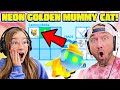 ADOPT ME IS BACK!! We Make A NEON Golden MUMMY CAT and See What People TRADE! *Roblox*