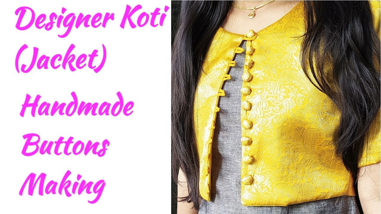 DIY Designer Koti | Jacket Cutting and Stitching with Fabric ...