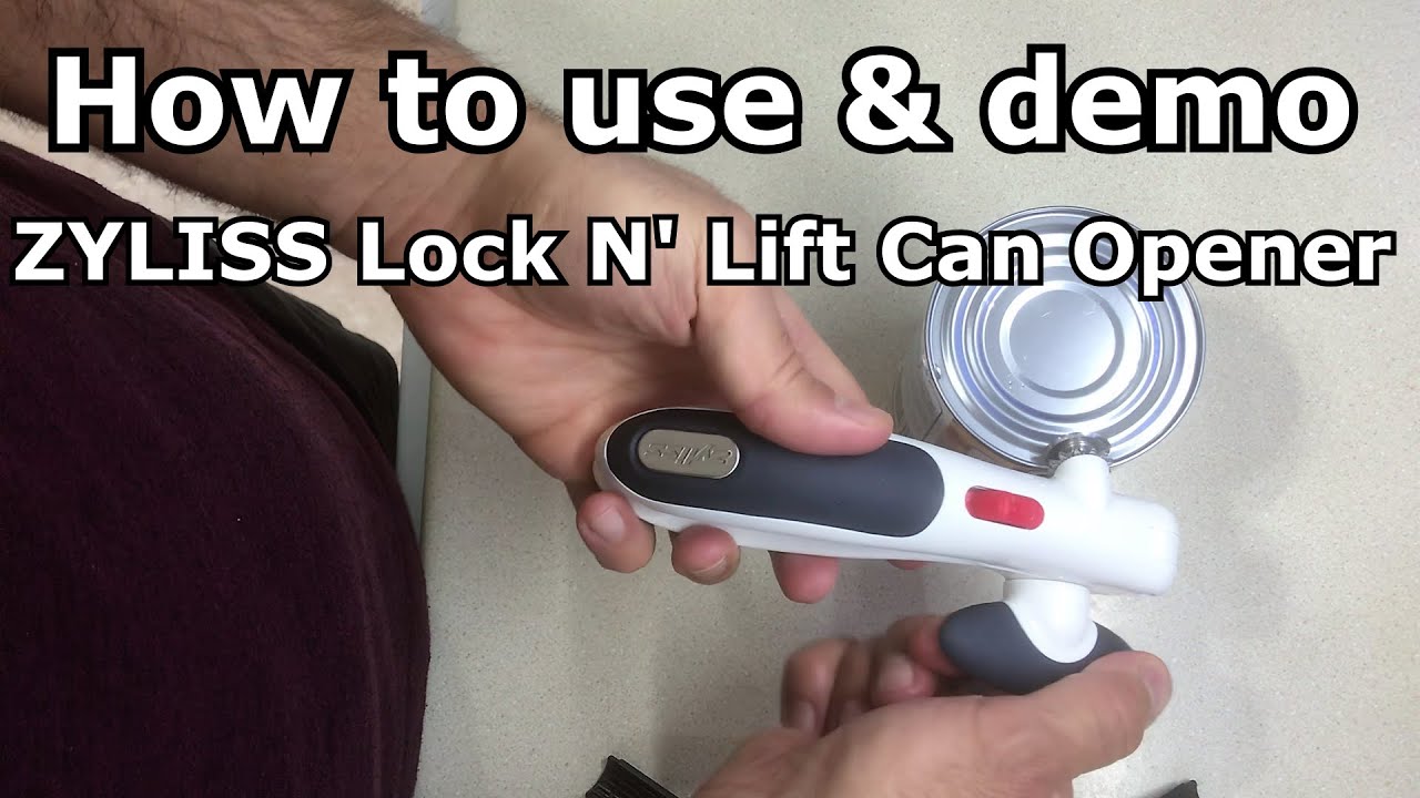 How to use ZYLISS Lock N\' Lift Can Opener - YouTube