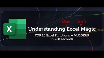 Top 10 Microsoft Excel Functions -- VLOOKUP function in 60 seconds