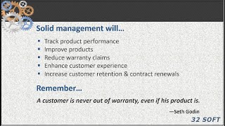 QAD SSM: Warranties, Contracts & Material Orders - 32 Soft webinar screenshot 1