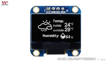 0.96” COG+PCB OLED WEA012864D-03 Version