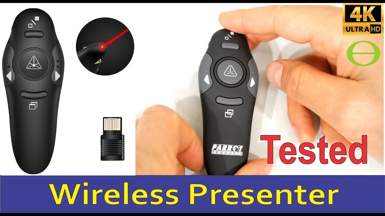 Basics Wireless Laser Controller for Presentation, with USB Receiver  and Battery Indicator (Battery Not Included)