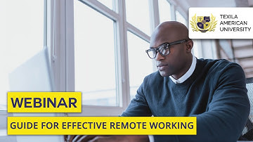 Guide for effective remote working