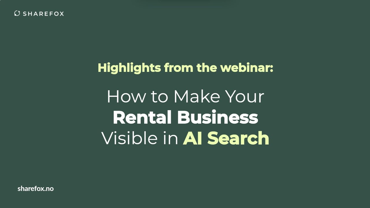Highlights from the Webinar - How to Make Your Rental Business Visible ...
